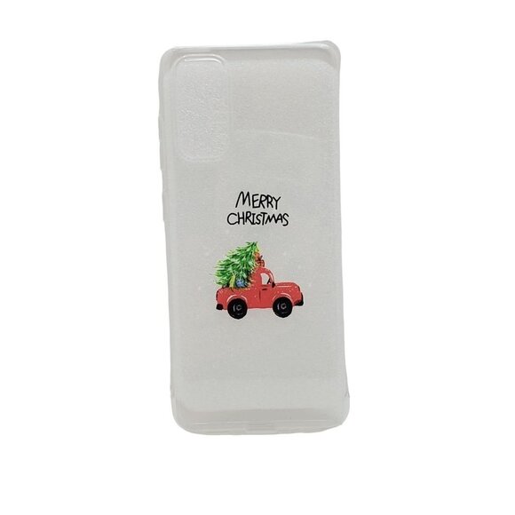 unbranded Other - Galaxy S20 Christmas Tree Red Truck Merry Christmas Phone Case Clear Background